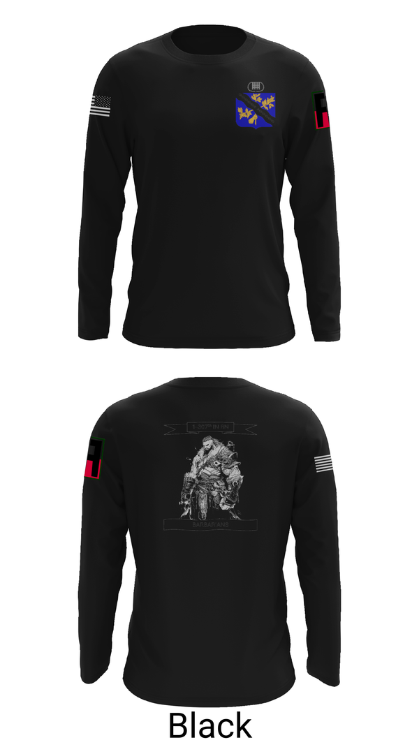 Long Sleeve Performance Shirt, 1-306th IN BN, , Teamtime, Team time, sublimation, custom sports apparel, team uniforms, spirit wear, spiritwear, sports uniforms, custom shirts, team store, custom team store, fundraiser sports, apparel fundraiser