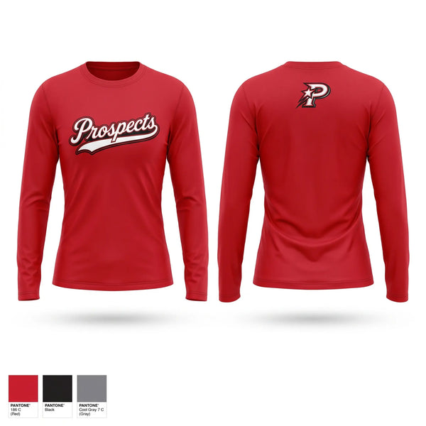 Long Sleeve Performance Shirt, South Georgia Prospects, Baseball, Teamtime, Team time, sublimation, custom sports apparel, team uniforms, spirit wear, spiritwear, sports uniforms, custom shirts, team store, custom team store, fundraiser sports, apparel fundraiser
