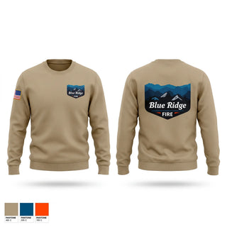 Crew Neck Sweatshirt, Blue Ridge Fire, Fire Department, Teamtime, Team time, sublimation, custom sports apparel, team uniforms, spirit wear, spiritwear, sports uniforms, custom shirts, team store, custom team store, fundraiser sports, apparel fundraiser