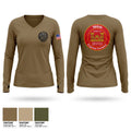 186 EN CO Women's Long Sleeve V-neck Shirt - 1