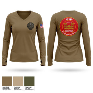 Womens Long Sleeve Vneck Shirt, 186 EN CO, National Guard, Teamtime, Team time, sublimation, custom sports apparel, team uniforms, spirit wear, spiritwear, sports uniforms, custom shirts, team store, custom team store, fundraiser sports, apparel fundraiser