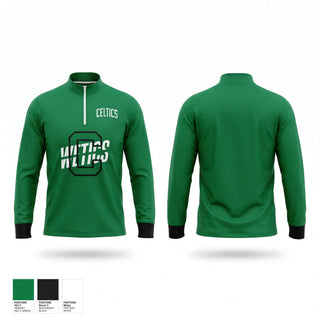 Quarter Zip Jacket, CELTICS, Men's Basketball, Teamtime, Team time, sublimation, custom sports apparel, team uniforms, spirit wear, spiritwear, sports uniforms, custom shirts, team store, custom team store, fundraiser sports, apparel fundraiser