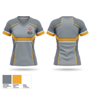 Womens Short Sleeve Vneck Shirt, Sharks, Track & Field, Teamtime, Team time, sublimation, custom sports apparel, team uniforms, spirit wear, spiritwear, sports uniforms, custom shirts, team store, custom team store, fundraiser sports, apparel fundraiser