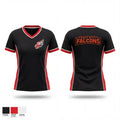 DALY CITY FALCONS 53622082 Women's Short Sleeve V-neck Shirt - 1