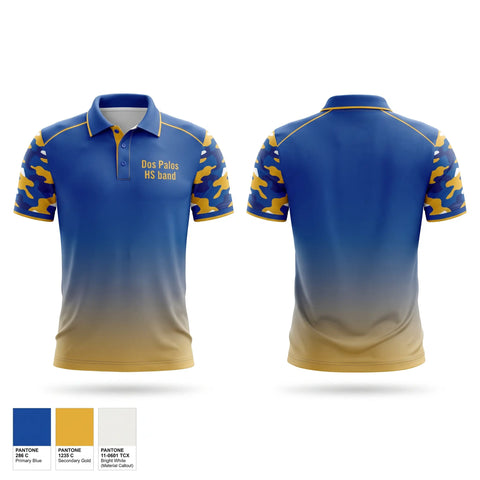 Short Sleeve Performance Polo, Dos Palos HS band, Baseball, Teamtime, Team time, sublimation, custom sports apparel, team uniforms, spirit wear, spiritwear, sports uniforms, custom shirts, team store, custom team store, fundraiser sports, apparel fundraiser