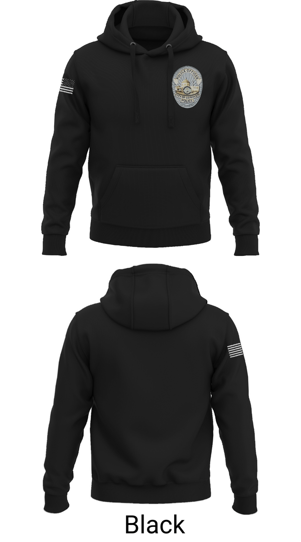 Hoodie, Conover PD, Police, Teamtime, Team time, sublimation, custom sports apparel, team uniforms, spirit wear, spiritwear, sports uniforms, custom shirts, team store, custom team store, fundraiser sports, apparel fundraiser