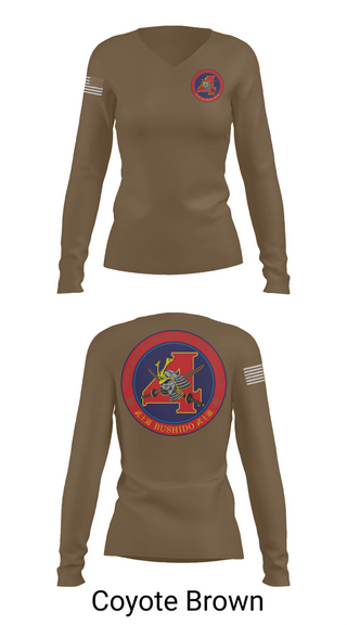 Womens Long Sleeve Vneck Shirt, Combat Logistics Battalion 4, , Teamtime, Team time, sublimation, custom sports apparel, team uniforms, spirit wear, spiritwear, sports uniforms, custom shirts, team store, custom team store, fundraiser sports, apparel fundraiser