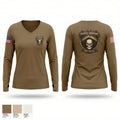 Army ROTC 40415961 Women's Long Sleeve V-neck Shirt - 1