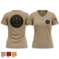 1st Battalion 24th Infantry regiment Women's Short Sleeve V-neck Shirt - 1