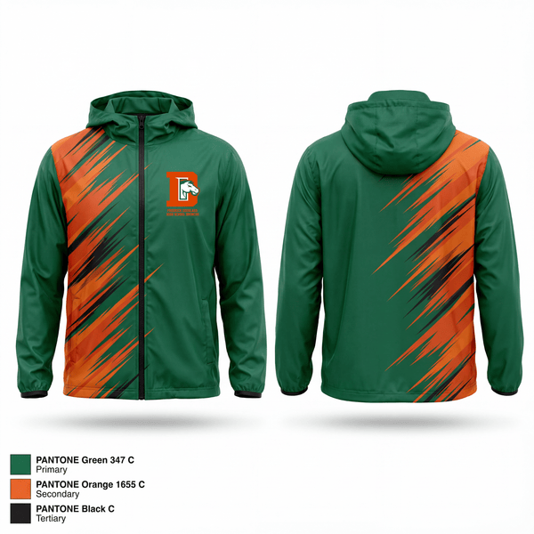 Windbreaker, Fredrick Douglass High School Broncos, Baseball, Teamtime, Team time, sublimation, custom sports apparel, team uniforms, spirit wear, spiritwear, sports uniforms, custom shirts, team store, custom team store, fundraiser sports, apparel fundraiser
