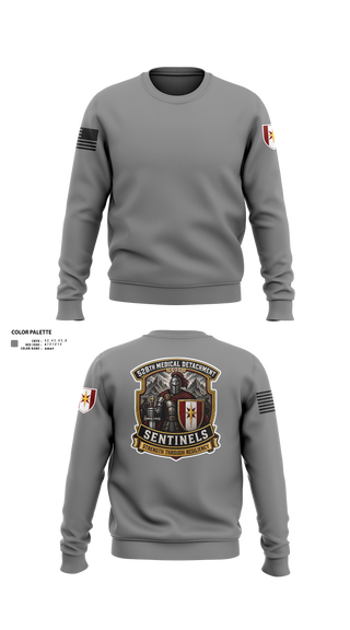 Crew Neck Sweatshirt, 528th MED DET COSC, Army, Teamtime, Team time, sublimation, custom sports apparel, team uniforms, spirit wear, spiritwear, sports uniforms, custom shirts, team store, custom team store, fundraiser sports, apparel fundraiser