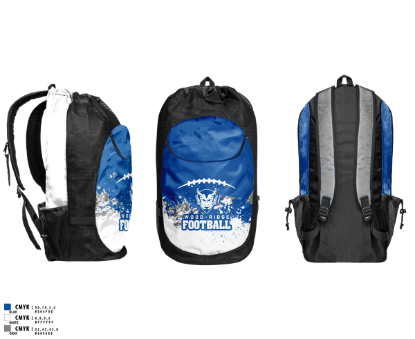 Gear Bag, Wood-Ridge Football, , Teamtime, Team time, sublimation, custom sports apparel, team uniforms, spirit wear, spiritwear, sports uniforms, custom shirts, team store, custom team store, fundraiser sports, apparel fundraiser