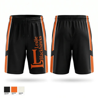 Athletic Shorts With Pockets, Leslie Blackhawks, Wrestling, Teamtime, Team time, sublimation, custom sports apparel, team uniforms, spirit wear, spiritwear, sports uniforms, custom shirts, team store, custom team store, fundraiser sports, apparel fundraiser