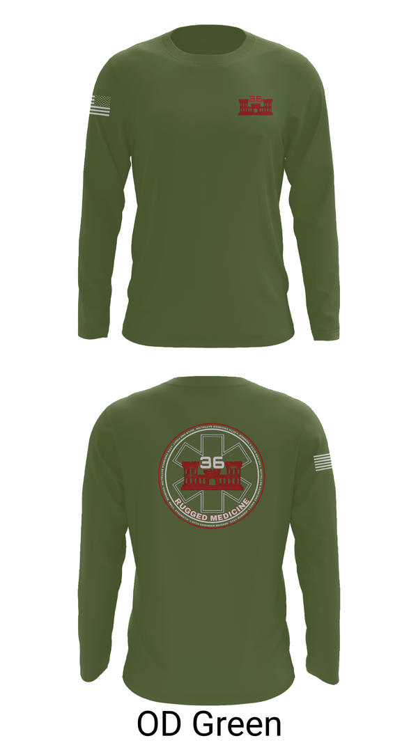 Long Sleeve Performance Shirt, 36 Engineer Brigade, Army, Teamtime, Team time, sublimation, custom sports apparel, team uniforms, spirit wear, spiritwear, sports uniforms, custom shirts, team store, custom team store, fundraiser sports, apparel fundraiser
