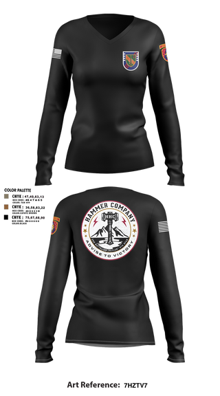 Womens Long Sleeve Vneck Shirt, , Army, Teamtime, Team time, sublimation, custom sports apparel, team uniforms, spirit wear, spiritwear, sports uniforms, custom shirts, team store, custom team store, fundraiser sports, apparel fundraiser
