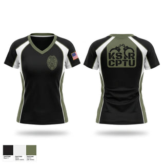 Womens Short Sleeve Vneck Shirt, KYDOC, Police, Teamtime, Team time, sublimation, custom sports apparel, team uniforms, spirit wear, spiritwear, sports uniforms, custom shirts, team store, custom team store, fundraiser sports, apparel fundraiser