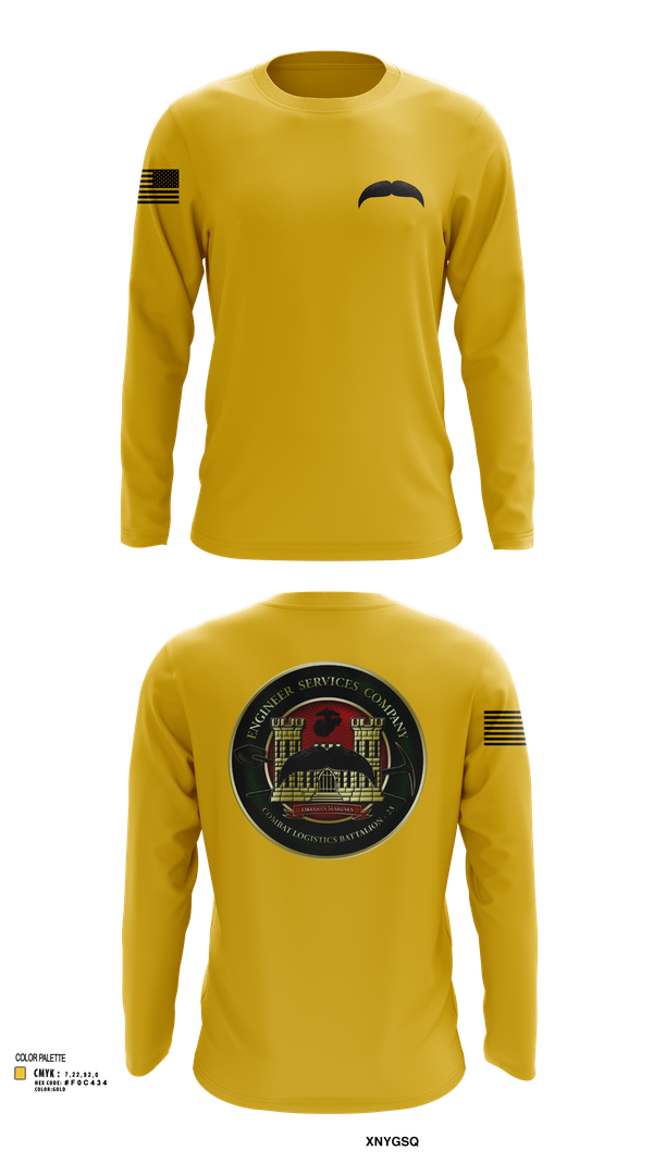 Long Sleeve Performance Shirt, Engineers Services Company, Marines, Teamtime, Team time, sublimation, custom sports apparel, team uniforms, spirit wear, spiritwear, sports uniforms, custom shirts, team store, custom team store, fundraiser sports, apparel fundraiser