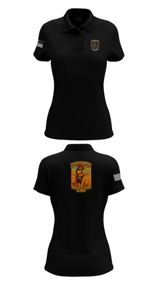 Womens Short Sleeve Performance Polo, SCC 10th Field Hospital, , Teamtime, Team time, sublimation, custom sports apparel, team uniforms, spirit wear, spiritwear, sports uniforms, custom shirts, team store, custom team store, fundraiser sports, apparel fundraiser