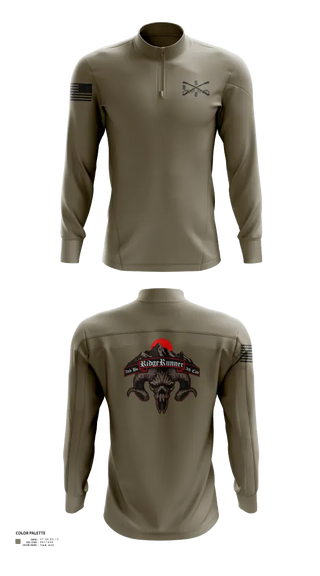 Quarter Zip Jacket, 1st Platoon / B CO / 2-5 CAV, Army, Teamtime, Team time, sublimation, custom sports apparel, team uniforms, spirit wear, spiritwear, sports uniforms, custom shirts, team store, custom team store, fundraiser sports, apparel fundraiser