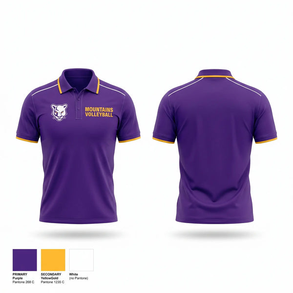 Short Sleeve Performance Polo, Lake County Panthers, Women's Volleyball, Teamtime, Team time, sublimation, custom sports apparel, team uniforms, spirit wear, spiritwear, sports uniforms, custom shirts, team store, custom team store, fundraiser sports, apparel fundraiser