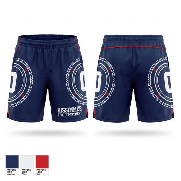 Athletic Shorts With Pockets, Kissimmee fire department, Fire Department, Teamtime, Team time, sublimation, custom sports apparel, team uniforms, spirit wear, spiritwear, sports uniforms, custom shirts, team store, custom team store, fundraiser sports, apparel fundraiser