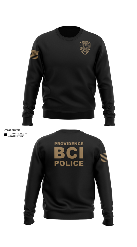 Crew Neck Sweatshirt, Providence Police BCI, Police, Teamtime, Team time, sublimation, custom sports apparel, team uniforms, spirit wear, spiritwear, sports uniforms, custom shirts, team store, custom team store, fundraiser sports, apparel fundraiser