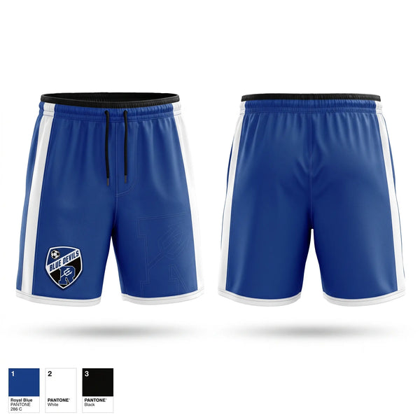 Athletic Shorts With Pockets, Reading Blue Devils, Men's Soccer, Teamtime, Team time, sublimation, custom sports apparel, team uniforms, spirit wear, spiritwear, sports uniforms, custom shirts, team store, custom team store, fundraiser sports, apparel fundraiser