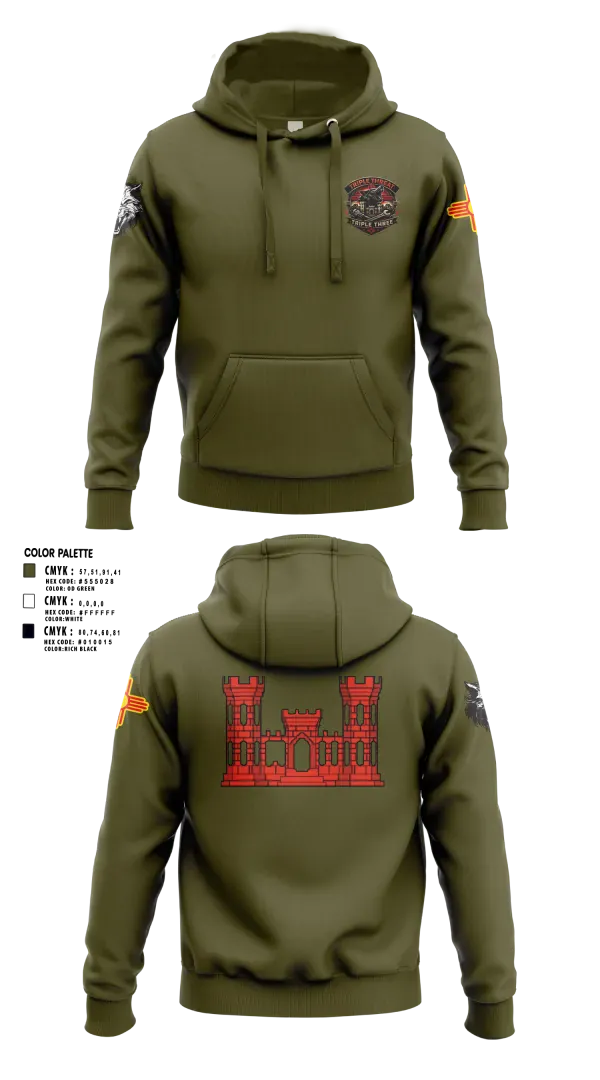 Hoodie, 333rd Engineer Detachment, Army, Teamtime, Team time, sublimation, custom sports apparel, team uniforms, spirit wear, spiritwear, sports uniforms, custom shirts, team store, custom team store, fundraiser sports, apparel fundraiser