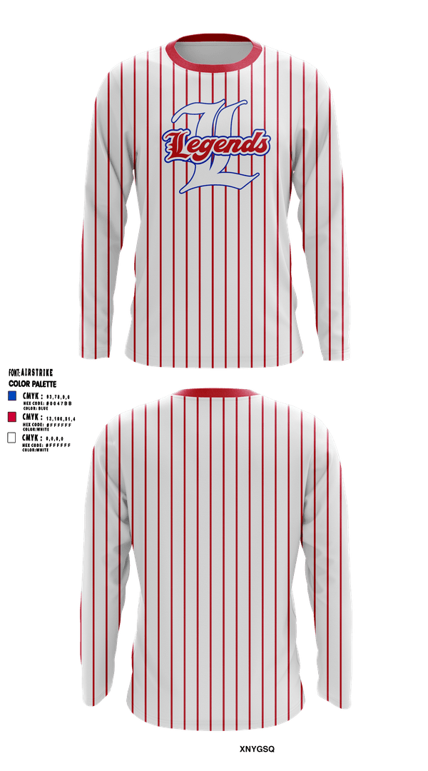 Long Sleeve Performance Shirt, Leander Legends, Baseball, Teamtime, Team time, sublimation, custom sports apparel, team uniforms, spirit wear, spiritwear, sports uniforms, custom shirts, team store, custom team store, fundraiser sports, apparel fundraiser