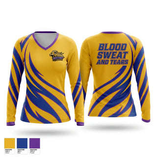 Womens Long Sleeve Vneck Shirt, MDTMT Legends, Track & Field, Teamtime, Team time, sublimation, custom sports apparel, team uniforms, spirit wear, spiritwear, sports uniforms, custom shirts, team store, custom team store, fundraiser sports, apparel fundraiser
