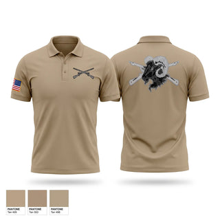 Short Sleeve Performance Polo, Blacksheep Company, 1-112th Infantry, Army, Teamtime, Team time, sublimation, custom sports apparel, team uniforms, spirit wear, spiritwear, sports uniforms, custom shirts, team store, custom team store, fundraiser sports, apparel fundraiser