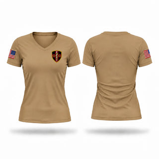 Womens Short Sleeve Vneck Shirt, MSU, Army, Teamtime, Team time, sublimation, custom sports apparel, team uniforms, spirit wear, spiritwear, sports uniforms, custom shirts, team store, custom team store, fundraiser sports, apparel fundraiser