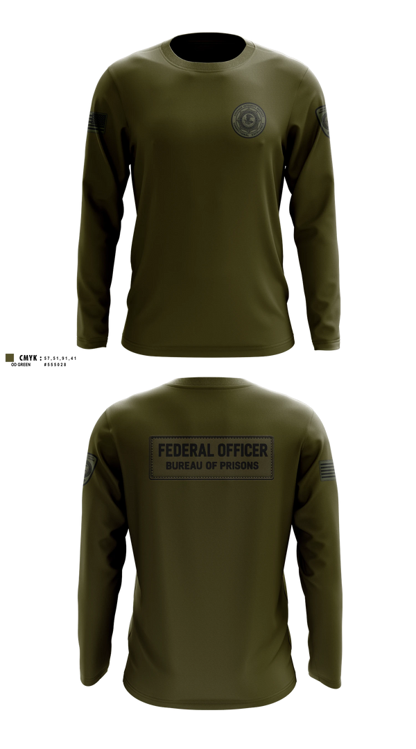 Long Sleeve Performance Shirt, Federal bureau of prions, Police, Teamtime, Team time, sublimation, custom sports apparel, team uniforms, spirit wear, spiritwear, sports uniforms, custom shirts, team store, custom team store, fundraiser sports, apparel fundraiser