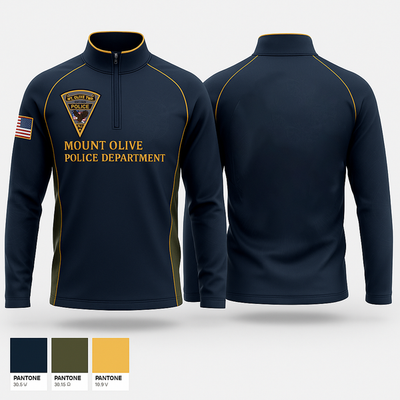 Mount Olive Police Department 51586812 Quarter Zip Jacket - 1
