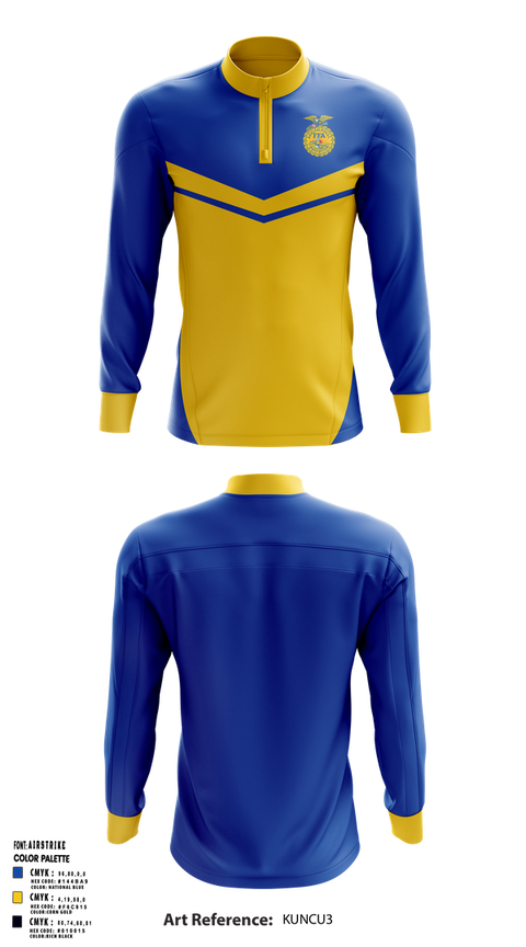 Quarter Zip Jacket, North Decatur FFA, Spirit Store, Teamtime, Team time, sublimation, custom sports apparel, team uniforms, spirit wear, spiritwear, sports uniforms, custom shirts, team store, custom team store, fundraiser sports, apparel fundraiser