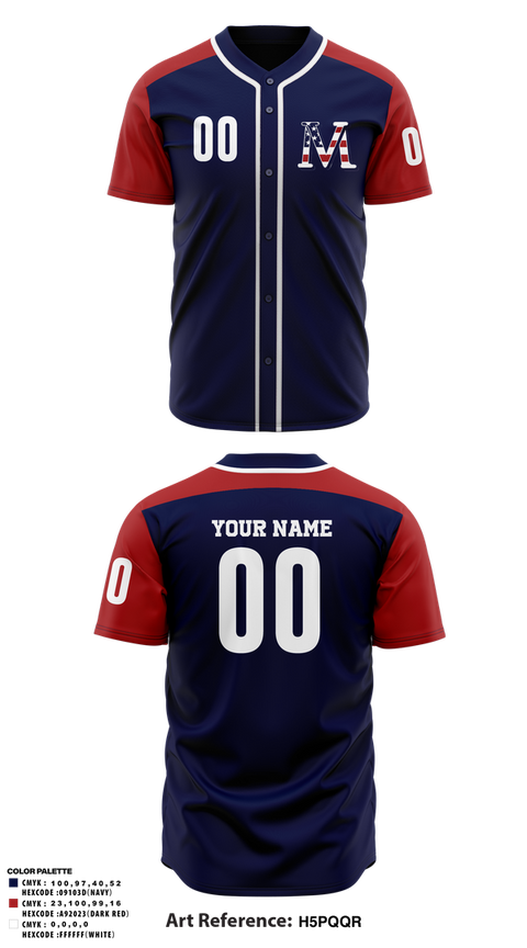 Full Button Baseball Jersey, Veterans Memorial Eagles, Baseball, Teamtime, Team time, sublimation, custom sports apparel, team uniforms, spirit wear, spiritwear, sports uniforms, custom shirts, team store, custom team store, fundraiser sports, apparel fundraiser