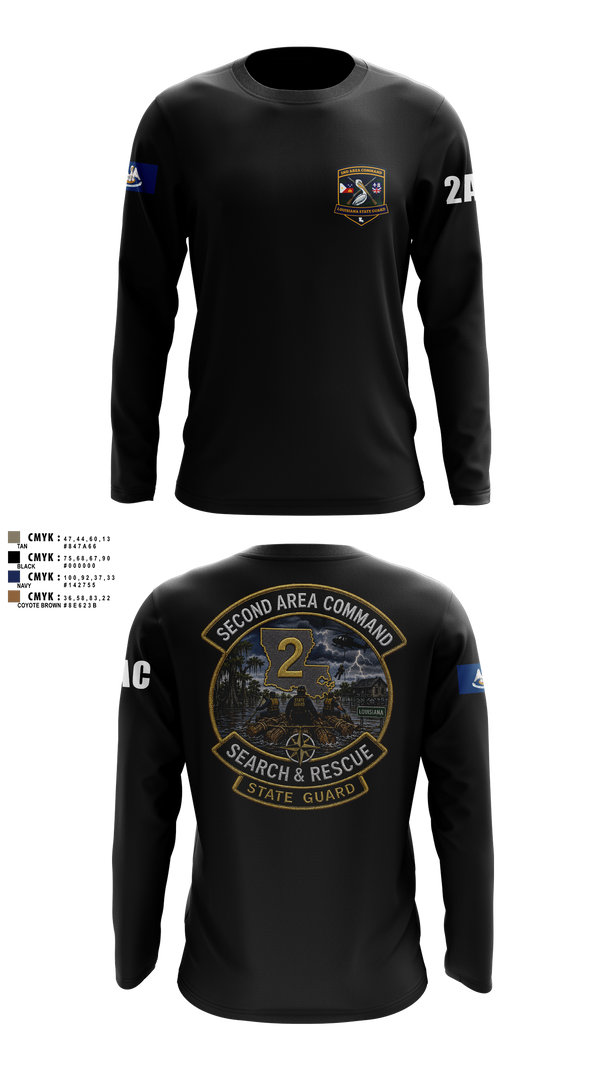 Long Sleeve Performance Shirt, Louisiana State Guard, Army, Teamtime, Team time, sublimation, custom sports apparel, team uniforms, spirit wear, spiritwear, sports uniforms, custom shirts, team store, custom team store, fundraiser sports, apparel fundraiser
