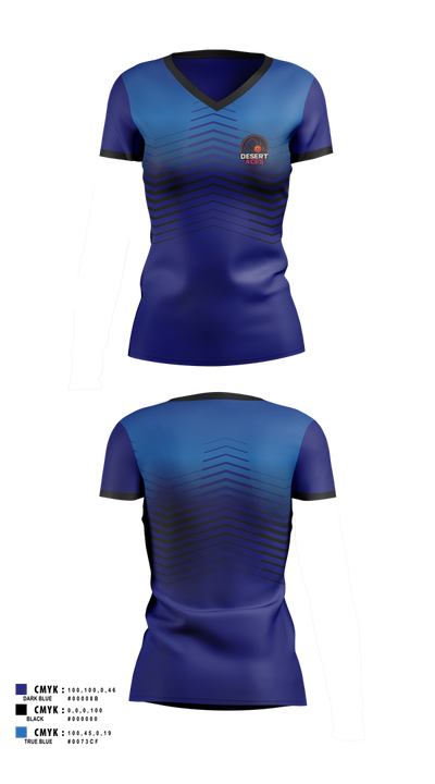 Vegas Pickeball 50270687 Women's Short Sleeve V-neck Shirt - 100