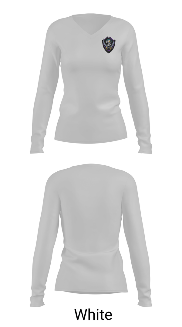 Womens Long Sleeve Vneck Shirt, Valmeyer Bucs, Baseball, Teamtime, Team time, sublimation, custom sports apparel, team uniforms, spirit wear, spiritwear, sports uniforms, custom shirts, team store, custom team store, fundraiser sports, apparel fundraiser