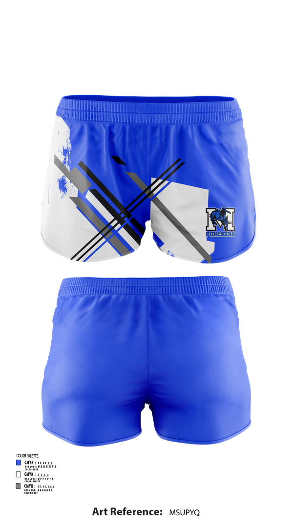 Womens Shorts, Mifflin Punchers Band, Spirit Store, Teamtime, Team time, sublimation, custom sports apparel, team uniforms, spirit wear, spiritwear, sports uniforms, custom shirts, team store, custom team store, fundraiser sports, apparel fundraiser