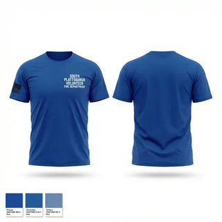 Old School Cotton Feel Shirt, South Plattsburgh Volunteer Fire Department, Fire Department, Teamtime, Team time, sublimation, custom sports apparel, team uniforms, spirit wear, spiritwear, sports uniforms, custom shirts, team store, custom team store, fundraiser sports, apparel fundraiser