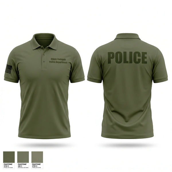 Short Sleeve Performance Polo, Ohkay Owingeh Police Department, Police, Teamtime, Team time, sublimation, custom sports apparel, team uniforms, spirit wear, spiritwear, sports uniforms, custom shirts, team store, custom team store, fundraiser sports, apparel fundraiser