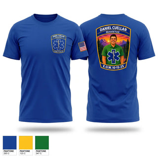 Old School Cotton Feel Shirt, Daniel Cuellar Memorial Fund, EMS/EMT, Teamtime, Team time, sublimation, custom sports apparel, team uniforms, spirit wear, spiritwear, sports uniforms, custom shirts, team store, custom team store, fundraiser sports, apparel fundraiser