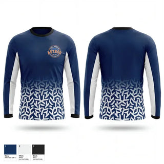 Long Sleeve Performance Shirt, Astros, Baseball, Teamtime, Team time, sublimation, custom sports apparel, team uniforms, spirit wear, spiritwear, sports uniforms, custom shirts, team store, custom team store, fundraiser sports, apparel fundraiser