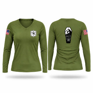 Womens Long Sleeve Vneck Shirt, MCMWTC, Navy, Teamtime, Team time, sublimation, custom sports apparel, team uniforms, spirit wear, spiritwear, sports uniforms, custom shirts, team store, custom team store, fundraiser sports, apparel fundraiser