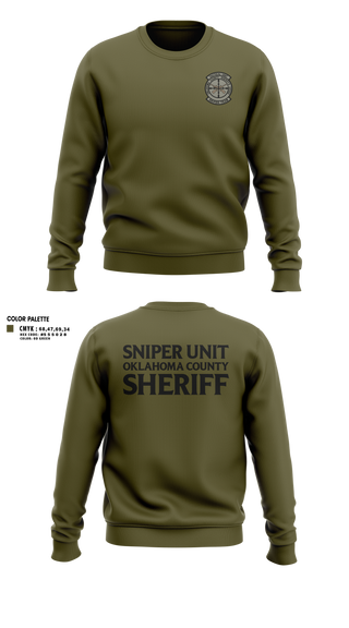 Crew Neck Sweatshirt, Oklahoma County Sniper Team, Police, Teamtime, Team time, sublimation, custom sports apparel, team uniforms, spirit wear, spiritwear, sports uniforms, custom shirts, team store, custom team store, fundraiser sports, apparel fundraiser