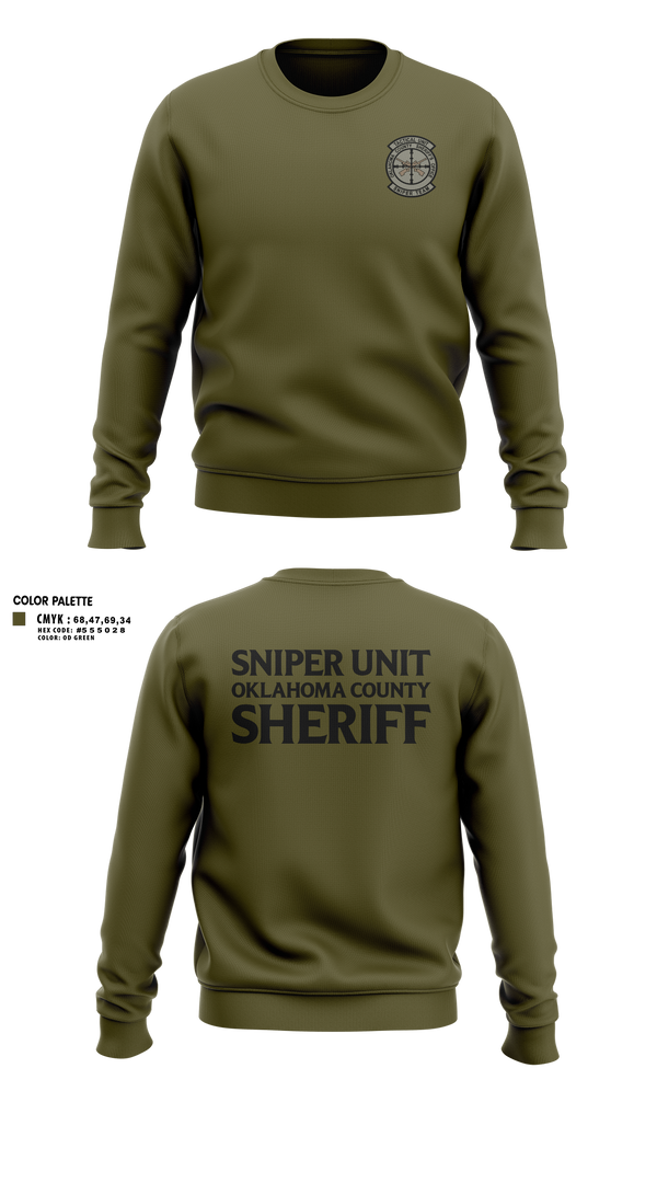 Crew Neck Sweatshirt, Oklahoma County Sniper Team, Police, Teamtime, Team time, sublimation, custom sports apparel, team uniforms, spirit wear, spiritwear, sports uniforms, custom shirts, team store, custom team store, fundraiser sports, apparel fundraiser