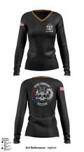 ECHO COMPANY, 3-60TH IN Women's Long Sleeve V-neck Shirt - 6