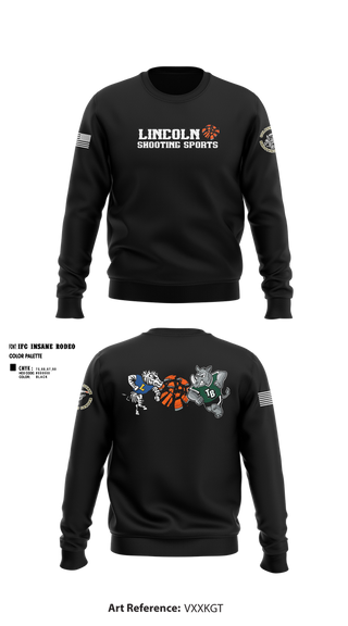 Crew Neck Sweatshirt, Lincoln Shooting Sports, , Teamtime, Team time, sublimation, custom sports apparel, team uniforms, spirit wear, spiritwear, sports uniforms, custom shirts, team store, custom team store, fundraiser sports, apparel fundraiser