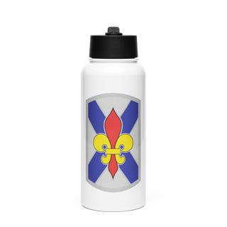 256th Infantry Brigade Combat Team 48503551 Stainless Steel Water Bottle with a Straw Lid
